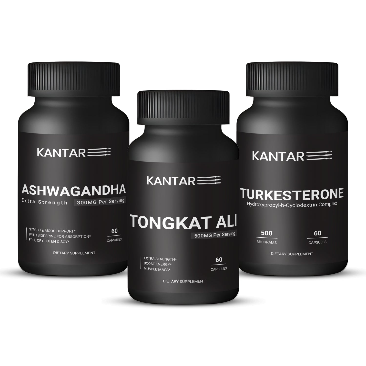ASHWAGANDHA, TONGKAT ALI, and TURKESTERONE
