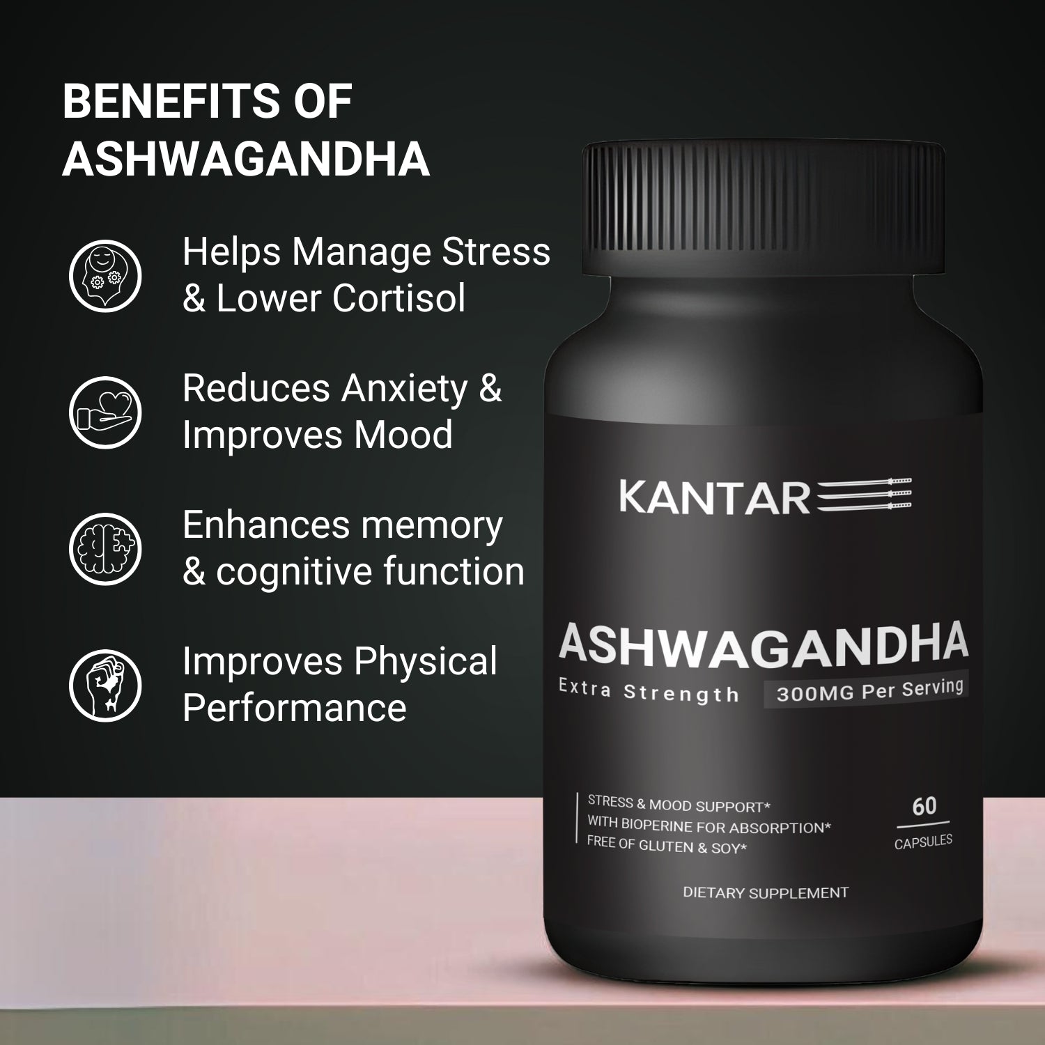 Ashwagandha Extra Strength 3000mg - 60 Capsules