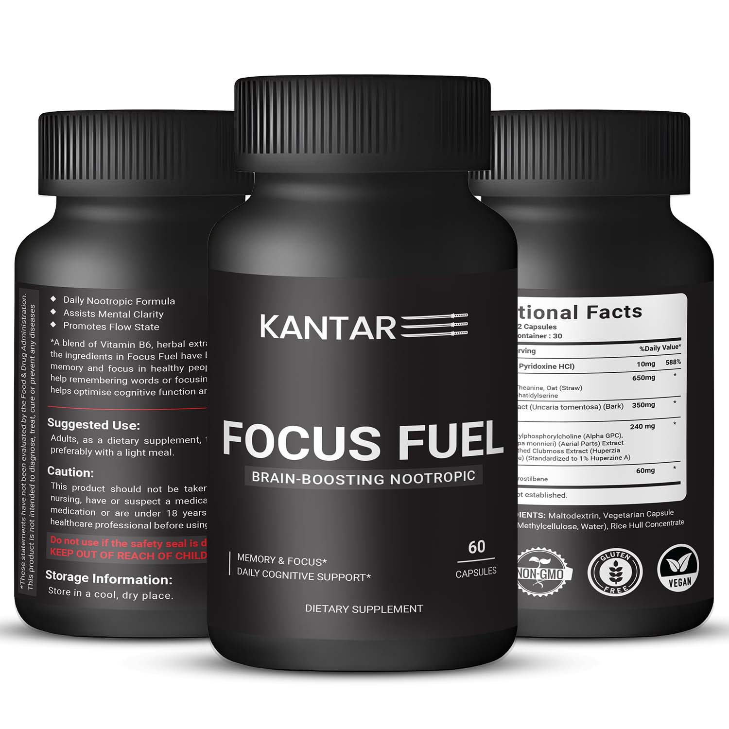 Focus Fuel: Brain-Boosting Nootropic - 60 Capsules