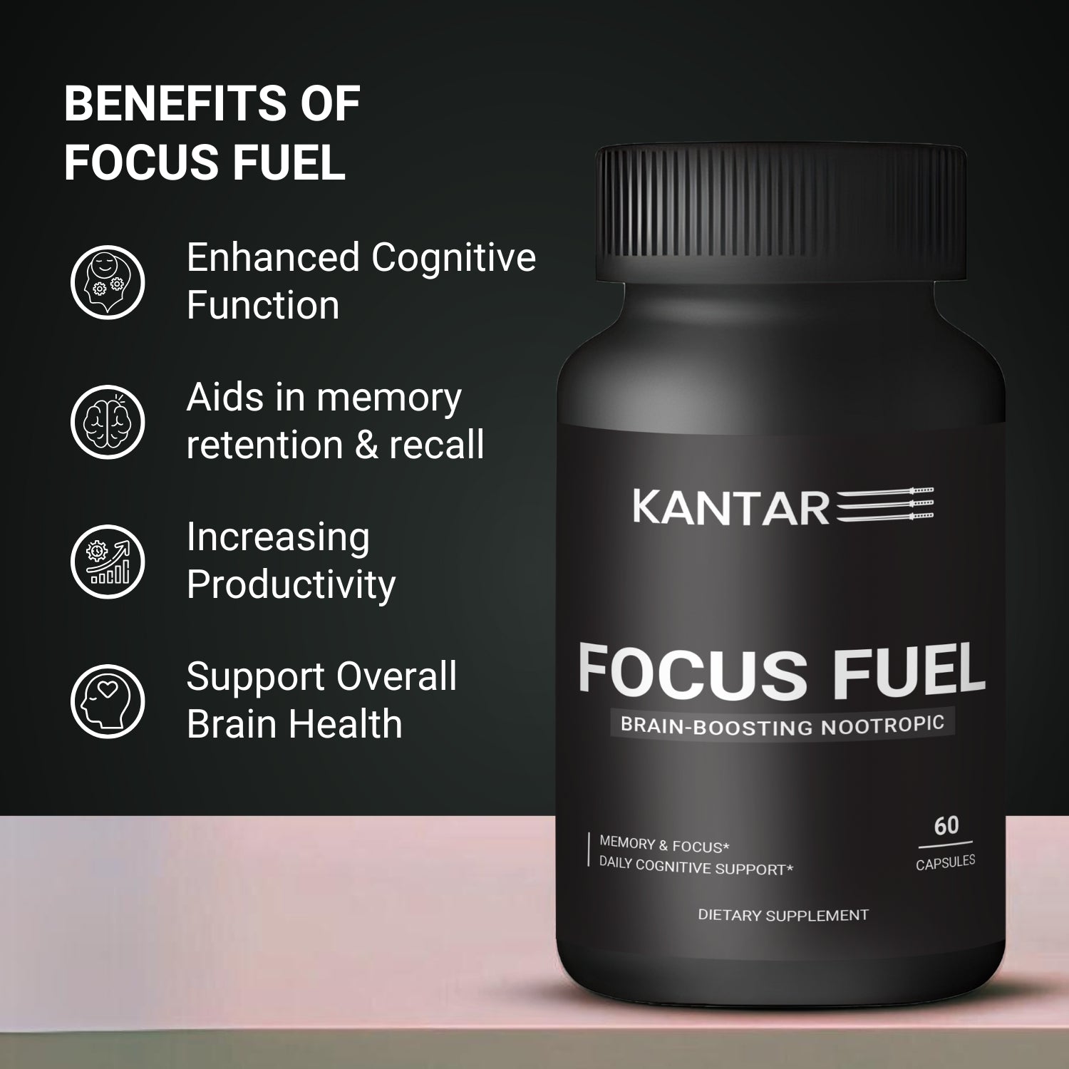 Focus Fuel: Brain-Boosting Nootropic - 60 Capsules