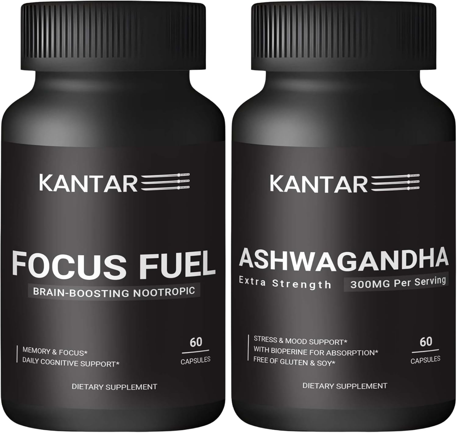 KANTAR Focus & Mood Formula Bundle: Supports Clarity, Memory & Stress Relief – Vegan, Non-GMO, Gluten-Free