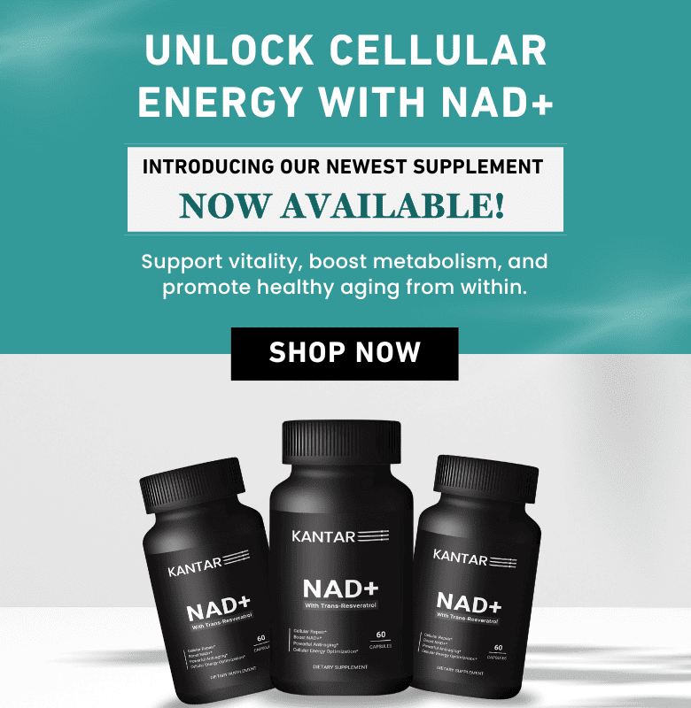 KANTAR NAD+ supplement bottles