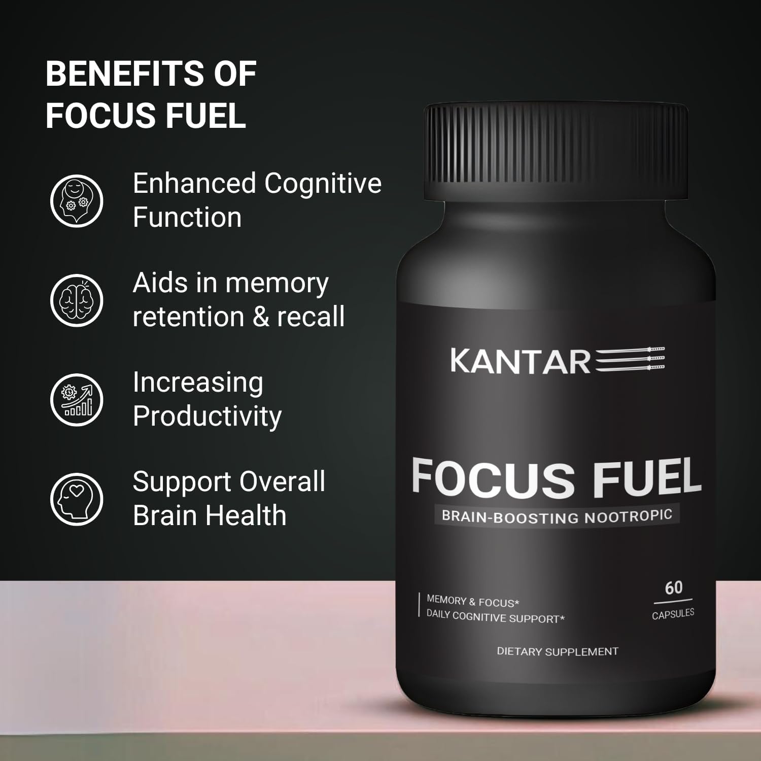 KANTAR Focus & Mood Formula Bundle: Supports Clarity, Memory & Stress Relief – Vegan, Non-GMO, Gluten-Free