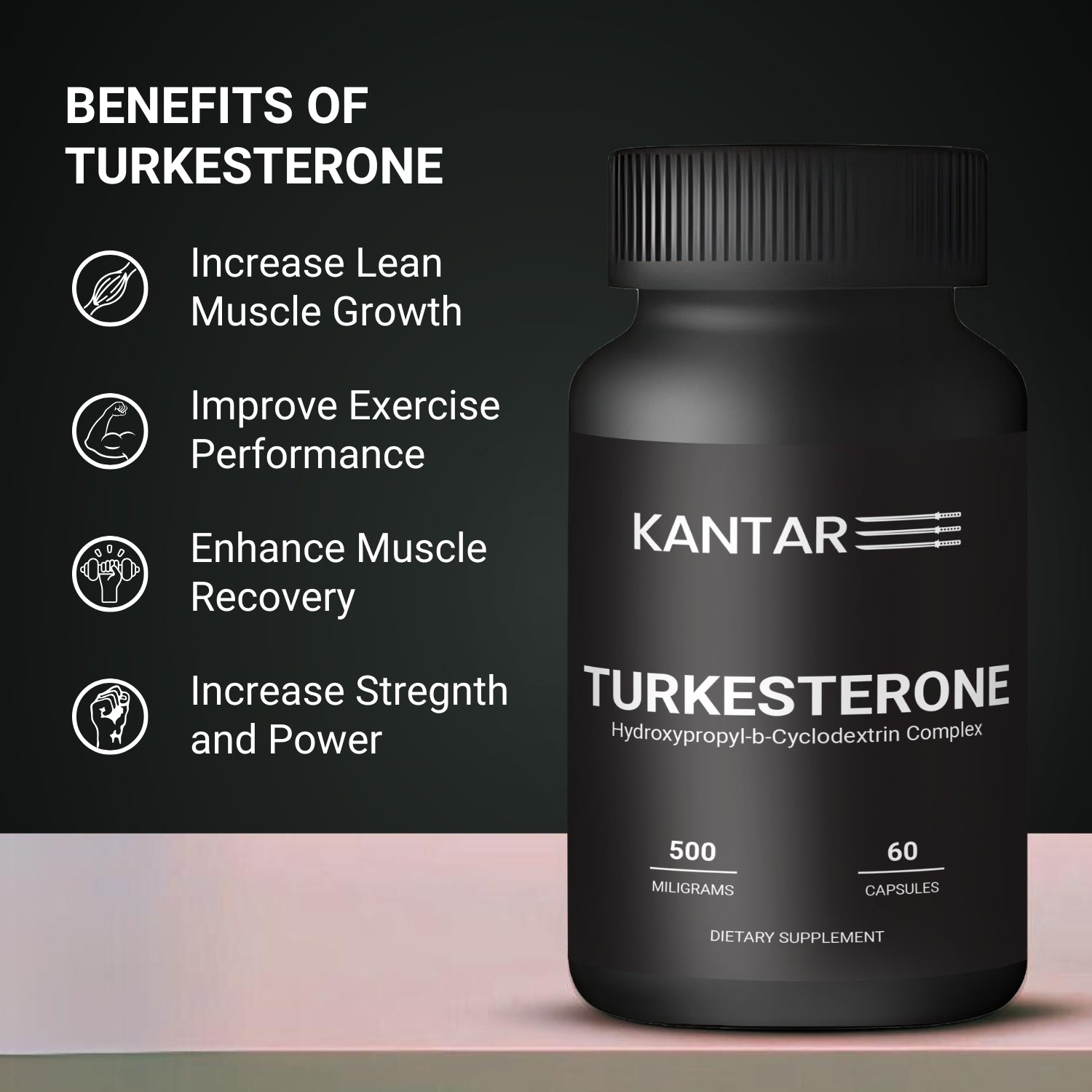 Turkesterone Ecdysteroid 500mg - 60 Capsules