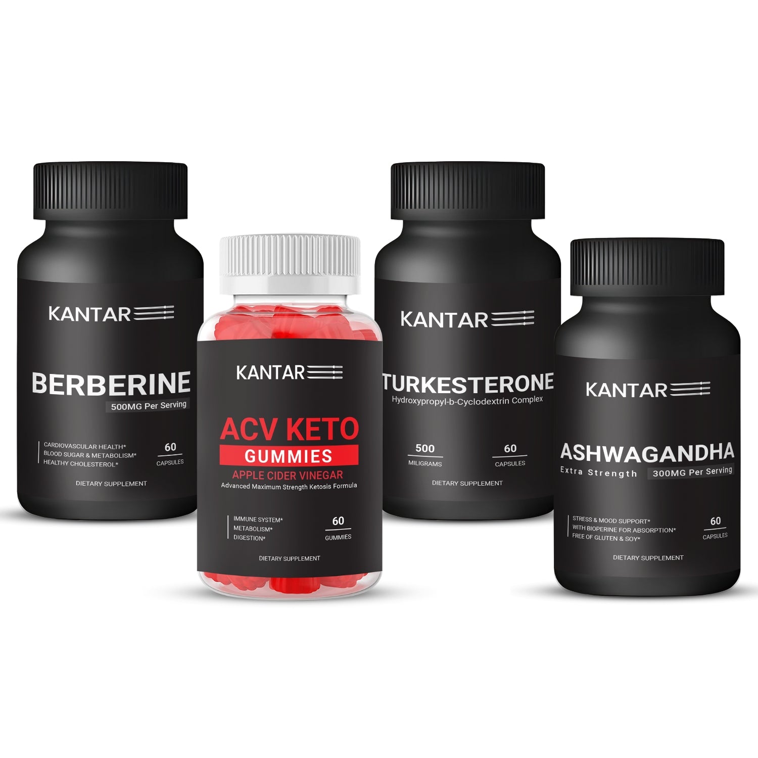 Berberine, ACV Keto Gummies, Turkesterone Ecdysteroid, and Ashwagandha
