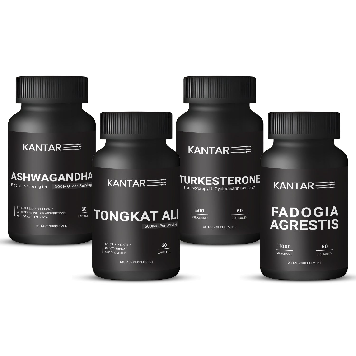 ASHWAGANDHA, TURKESTERONE, TONGKAT ALI, and FADOGIA AGRESTIS.