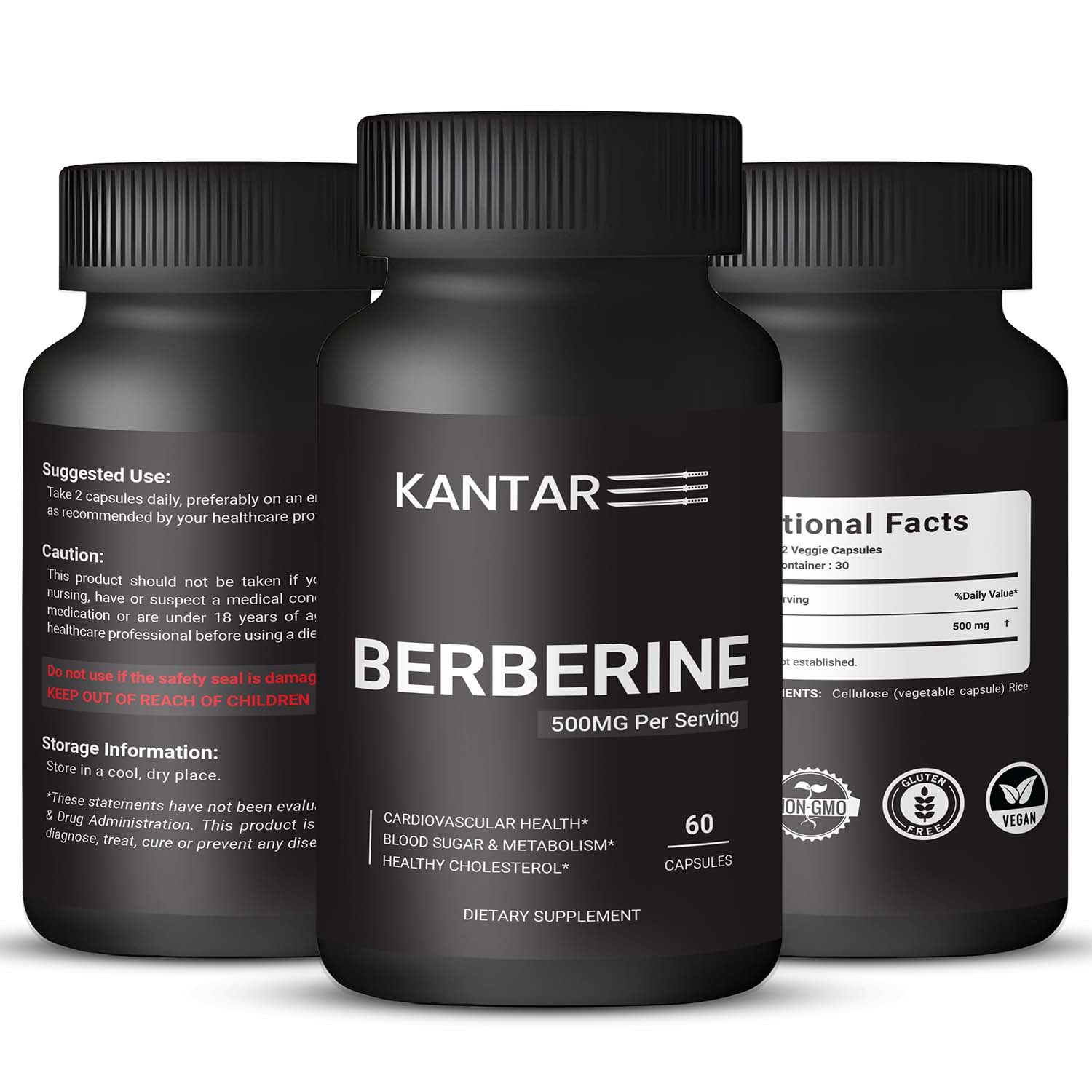 Berberine Supplement 500mg - 60 Capsules
